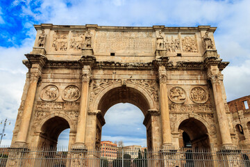 Wall Mural - Arch of Constantine, famous landmark of Rome, Italy