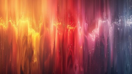 Canvas Print - dynamic abstract waves in fiery colors transition from warm to cool shades, portraying a sense of mo