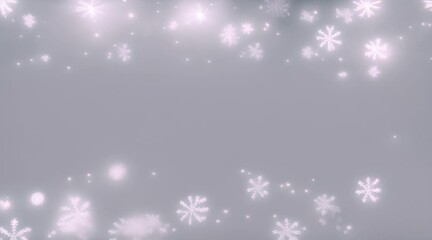 Wall Mural - bright christmas border with snowflakes animation