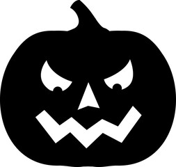 Wall Mural - Halloween pumpkin silhouette vector.
Jack o lantern pumpkin for halloween silhouette.
