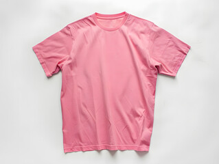 Wall Mural - Pink t-shirt mockup with isolated white background