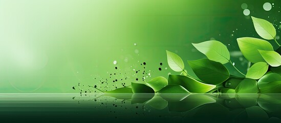 Poster - Abstract green background of nature in motion. Creative banner. Copyspace image
