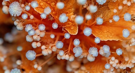 amazing microscopik photo from a mushroom