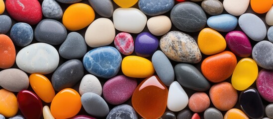 Sticker - Color pebble as a background. Creative banner. Copyspace image