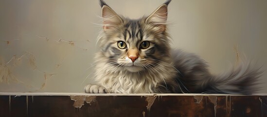 Wall Mural - Domestic cats are the most common and most popular pets. Creative banner. Copyspace image