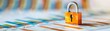 © farland9 - Padlocked Financial Spreadsheet A spreadsheet with a padlock icon