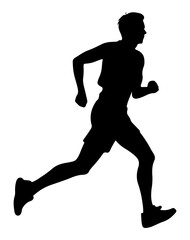 Poster - PNG  Running silhouette footwear jogging.