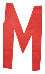 Sticker - PNG Alphabet M paper craft collage letter text art.