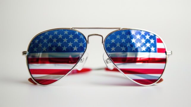 American glasses Icon. Happy 4 th July and Independence Day. Cartoon Vector illustration, Flag Glasses, American Flag And Glasses, July 4th, July 4th Flag Glasses Vector And Clip Art Memorial day