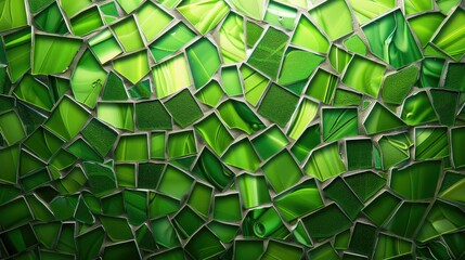 Green mosaic abstract background