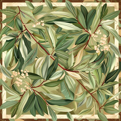 Wall Mural - wallpaper, tiles or carpet in a seamless pattern.