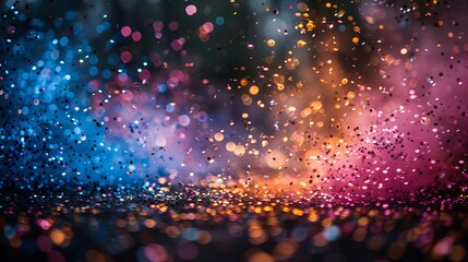 Wall Mural - mesmerizing abstract with dynamic particles and bokeh effects representing energy and motion across 