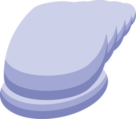 Sticker - Purple shell lying with opening facing right showing whorls