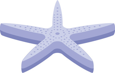 Poster - Purple starfish showing its five arms in isometric view