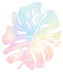 Sticker - PNG  Glass Monstera leaf nature plant petal.