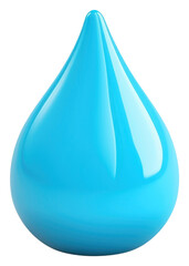 Poster - PNG Water drop turquoise shape vase.