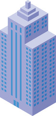 Wall Mural - Isometric view of a modern office building, perfect for projects related to business, architecture, or urban development