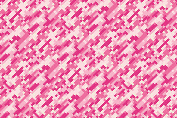 Sticker - Pixel camouflage military pattern. Pink camouflage pattern for army. Seamless pattern for textiles
