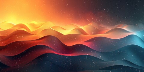 Wall Mural - modern gradient background from dark green to orange