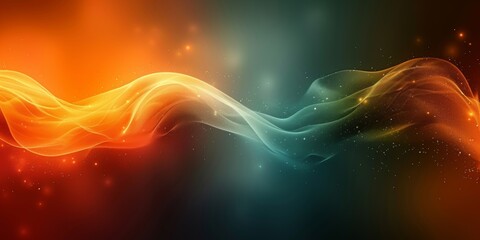 Wall Mural - modern gradient background from dark green to orange