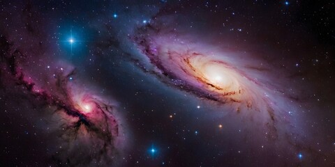 a colorful supernova in the starry night cosmos