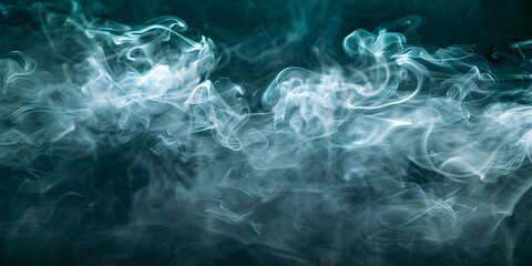 Mysterious and Dramatic Ambiance Created by Smoke Billowing from Ceiling. Concept Mysterious Ambiance, Dramatic Setting, Smoke Effects, Suspenseful Atmosphere