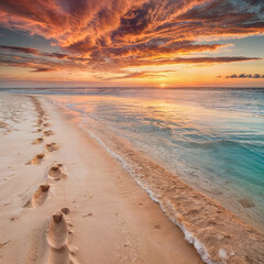 sunset on the beach