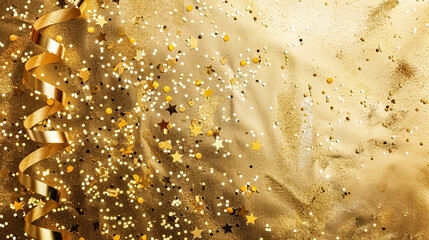 Wall Mural - Gold foil  texture, glass effect background 
