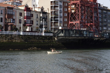 Poster - View of the estuary of Bilbao