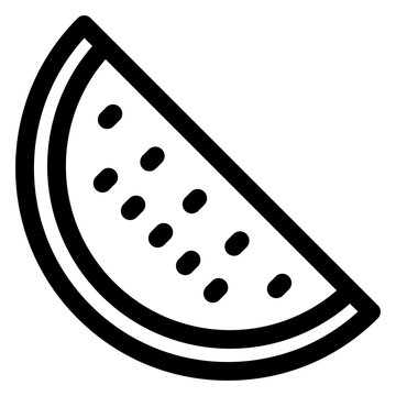 watermelon line icon vector illustration isolated on white background