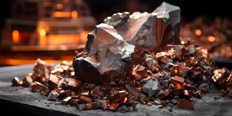 Rare earth mine showcases distinct geological composition of precious extracted minerals. Concept Geological Composition, Rare Earth Minerals, Mining Operations, Extraction Techniques