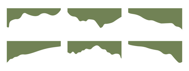 Wall Mural - collection of dividers shape templates. modern separator header for website and app. curve lines, wa