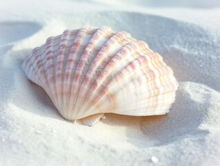 Shell on the beach, seashell on the white sand