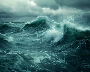 Powerful Stormy Ocean Waves Showcasing Nature s Untamed Beauty and Force