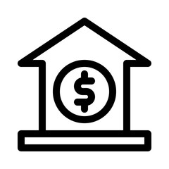 Poster - income line icon