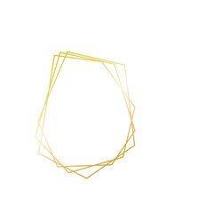 Sticker - Gold polygonal frames