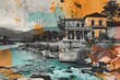 © Kristian - Serene Rivers and Colonial Architecture of Valdivia Art Collage