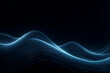 © Alex Vog - Abstract glowing neon waves lines on dark blue background, dynamic wave pattern. Modern flowing wavy lines, futuristic technology for banner, poster. Advertising backdrop concept. Copy ad text space