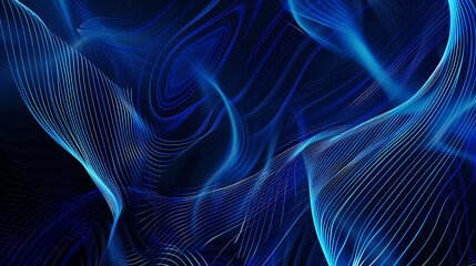 Abstract Blue Wavy Lines Background