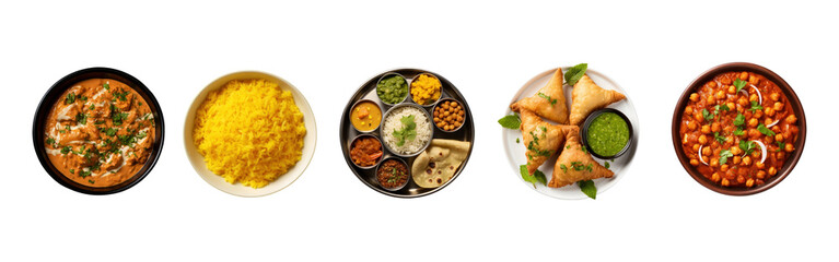 Poster - Top view of Indian food