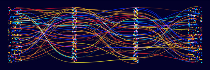 Layers Inside GPT General Purpose Transformer Convolutional Neural Network Architecture. How AI Work. Data Science, Machine Learning, Artificial Intelligence. AI Tech Science Vector Illustration.