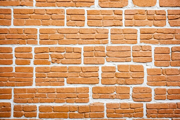 Wall Mural - Red Brick Wall with White Mortar