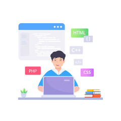 Wall Mural - web development modern flat design vector concept.