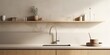 © AkimD - Minimalist kitchen with sustainable dishwashing tools indoor decor architecture view background