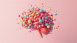 © ConceptStudio - Candy brain on a bright background