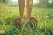 © Valentin - Person standing grass feet up