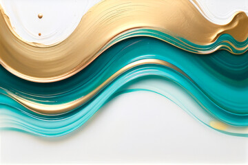Wall Mural - smooth curves and swirls with oil paint, abstract background