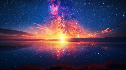 Wall Mural - sky and  Star at night
