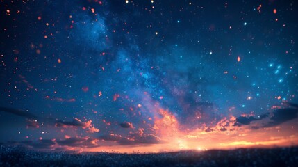 Wall Mural - sky and  Star at night