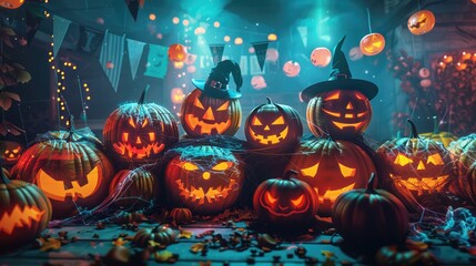 Poster - halloween party background